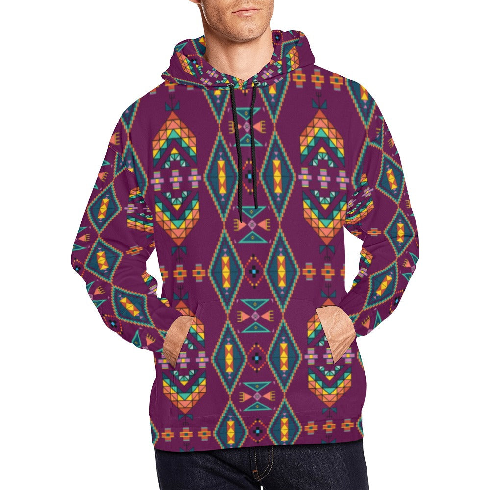 Travois Tipi Berry Hoodie for Men