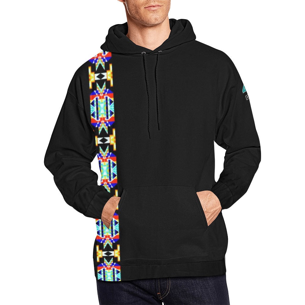 Black Blanket Strip II Hoodie for Men