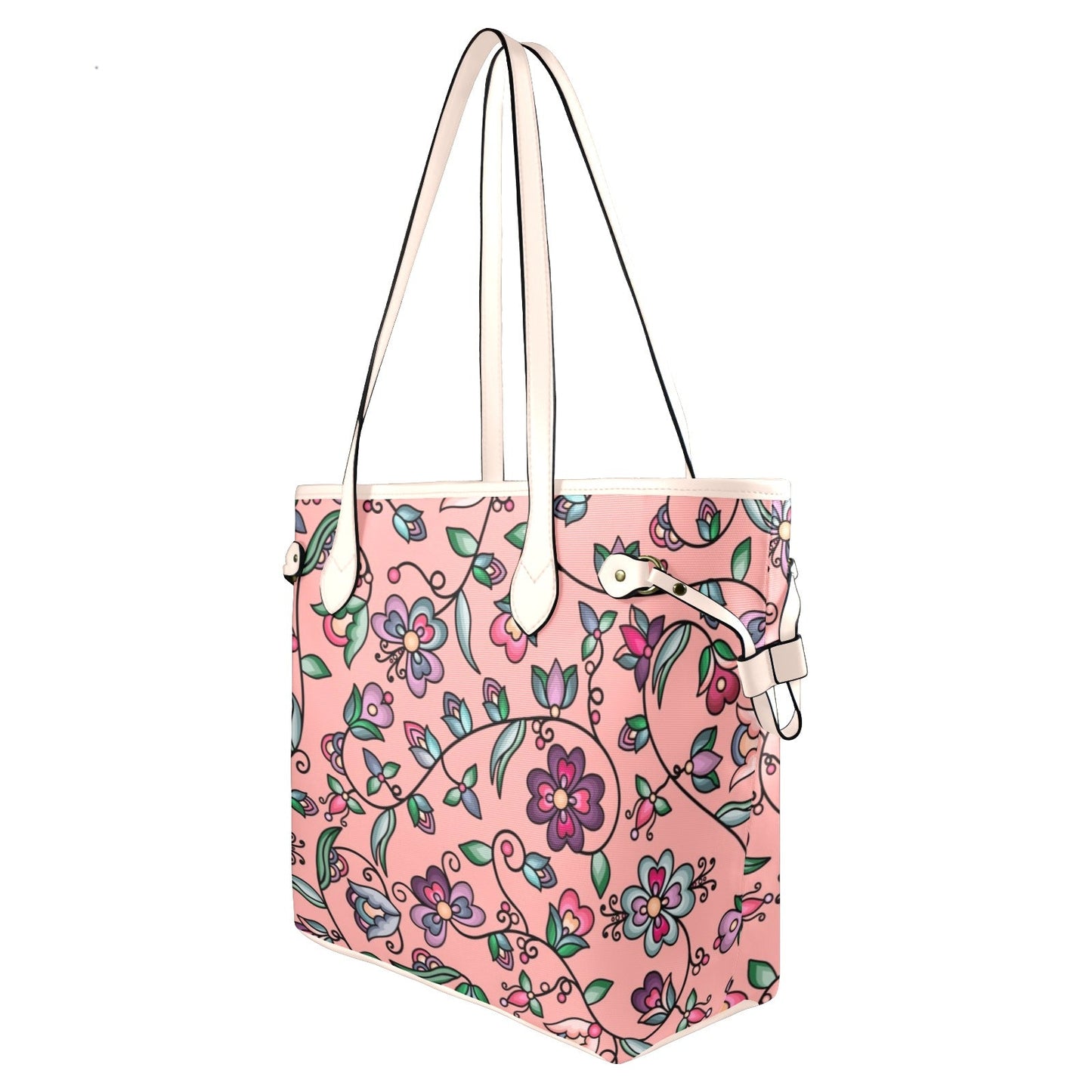Amber Evening Garland Peach Clover Canvas Tote