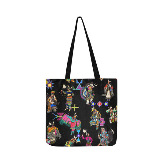 Grand Entry Dancers Black Reusable Shopping Bag