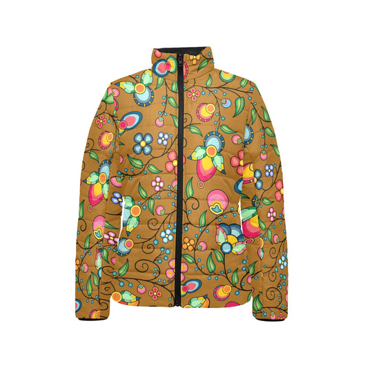Floral Bounty Fall Leaves Stand Collar Jacket