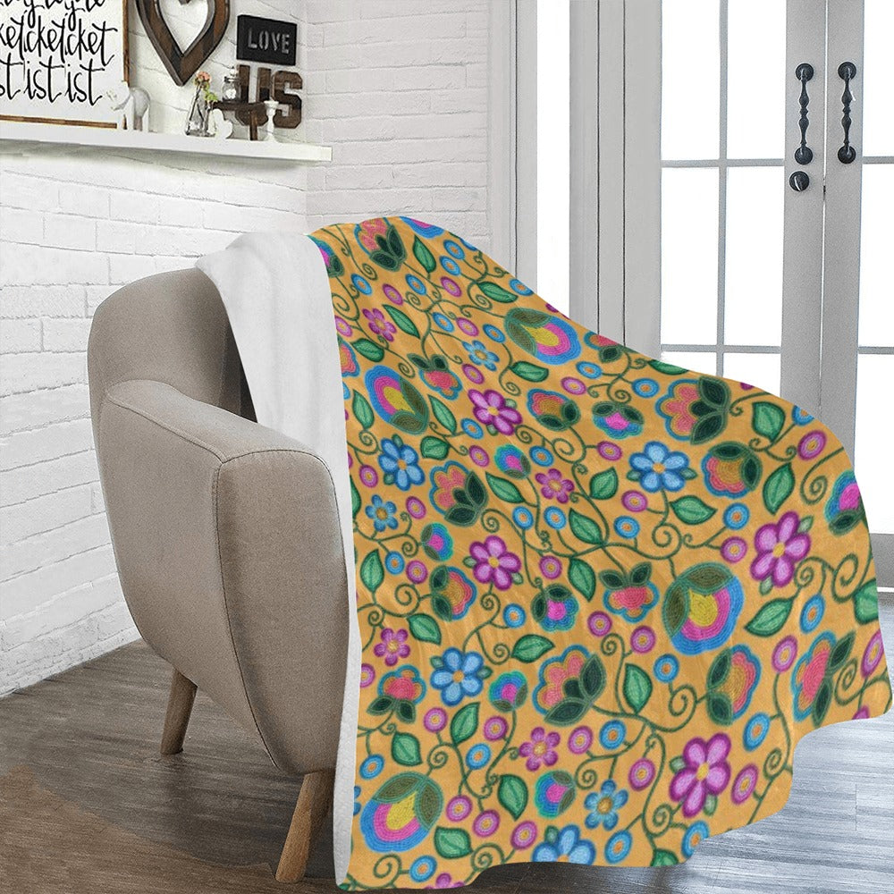 Turquoise Sunbeam Yellow X-Large Micro Fleece Blanket