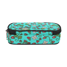 Load image into Gallery viewer, Strawberry Dreams Turquoise Pencil Pouch
