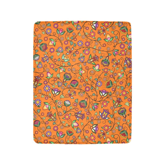 Heartbeat Petals Orange Ultra-Soft Micro Fleece Blanket 40"x50"