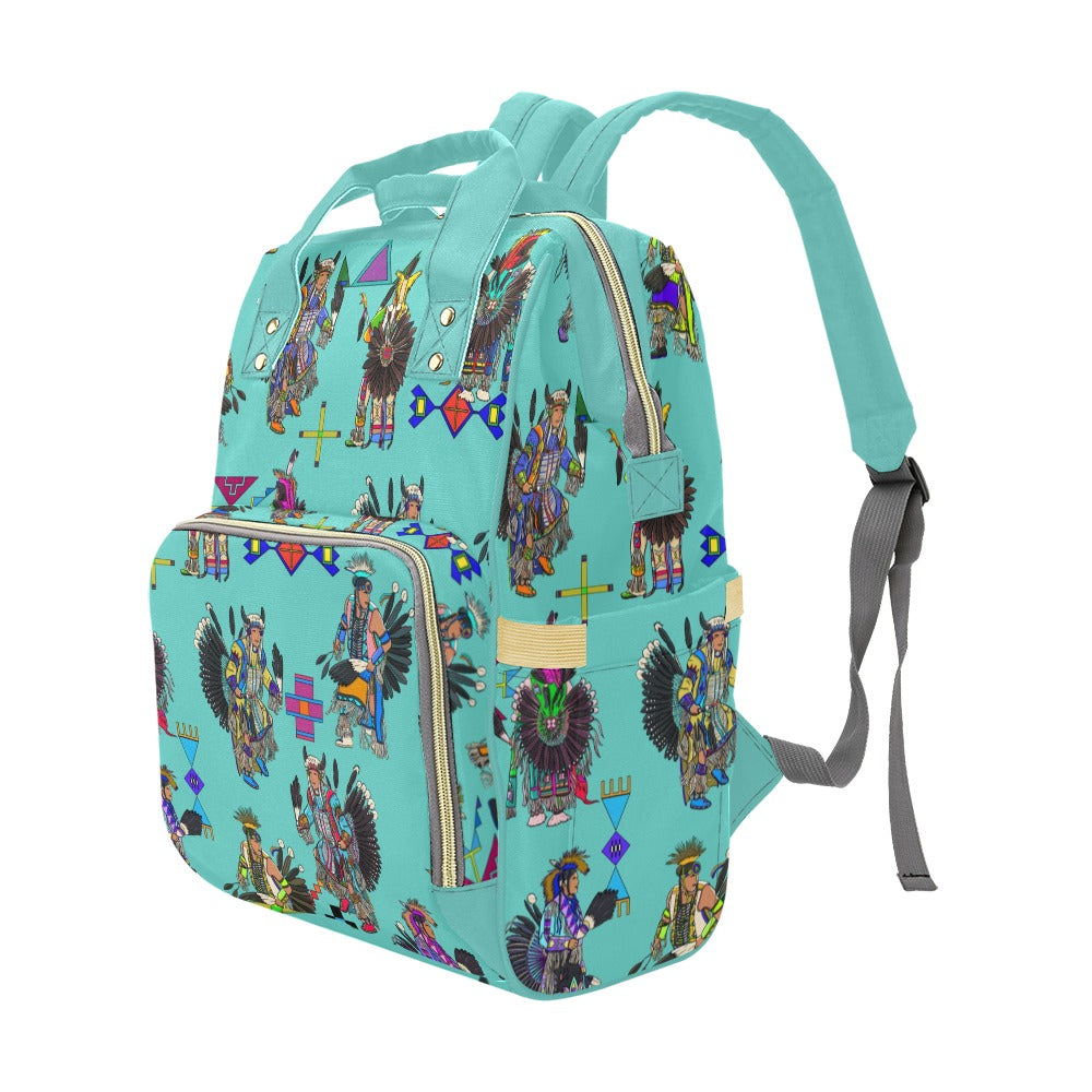 Men's Tradish Dancers Eggshell Blue Multi-Function Diaper Backpack