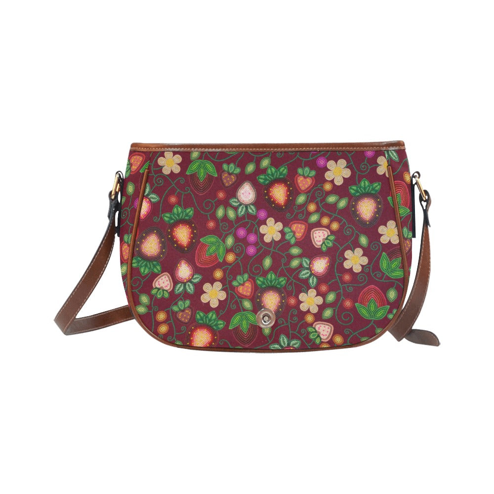 Berry Rites Pink-Maroon Saddle Bag/Large