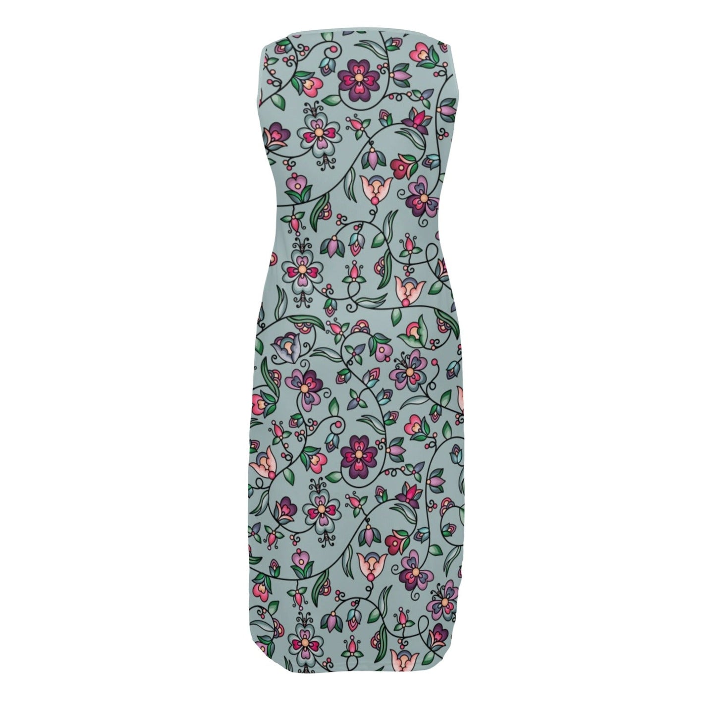 Amber Evening Garland Turquoise Phaedra Sleeveless Open Fork Long Dress