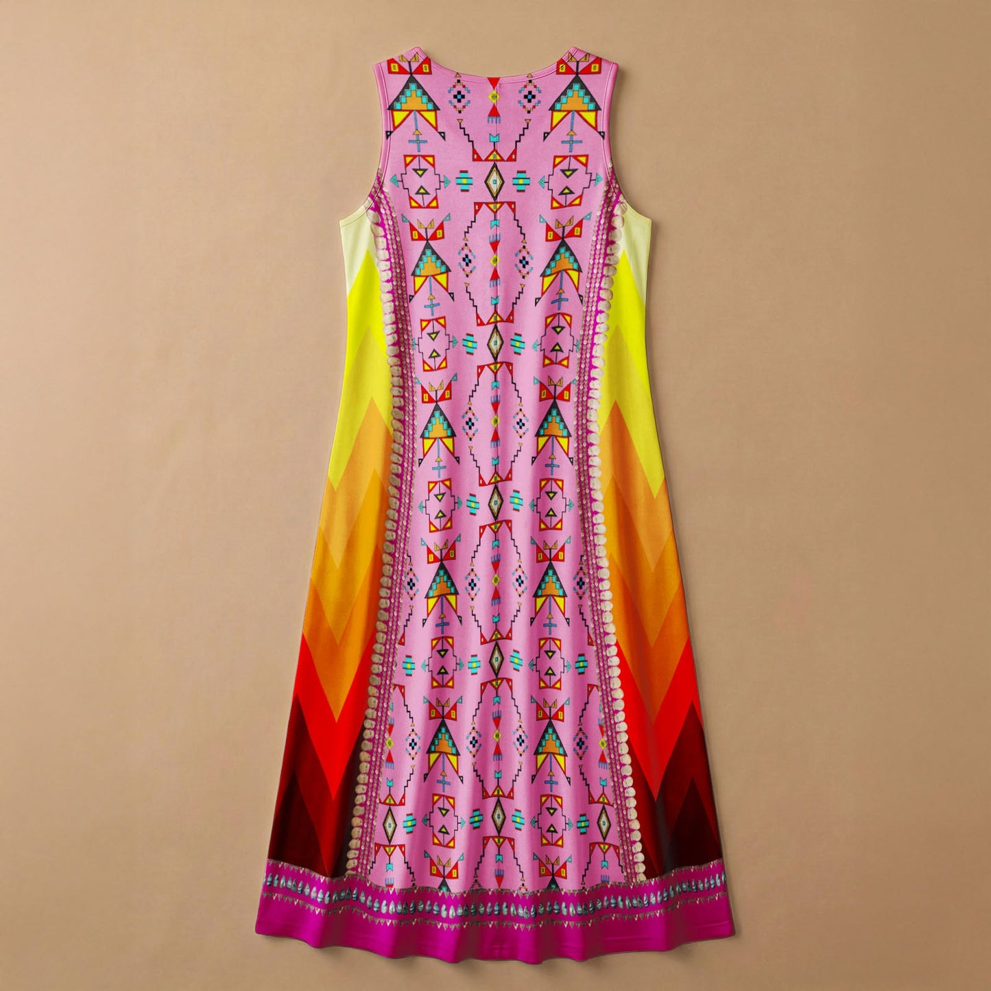 Sentinel of the Plains Pink 1 Sleeveless Dress