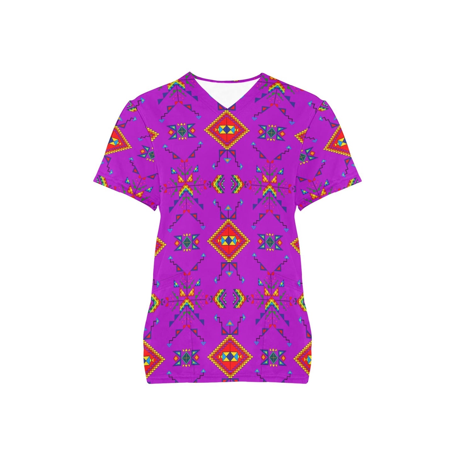 Buffalo Jump Purple Scrub Top