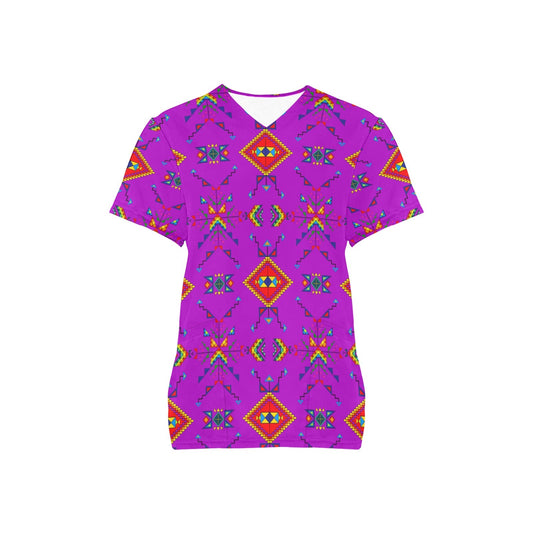 Buffalo Jump Purple Scrub Top