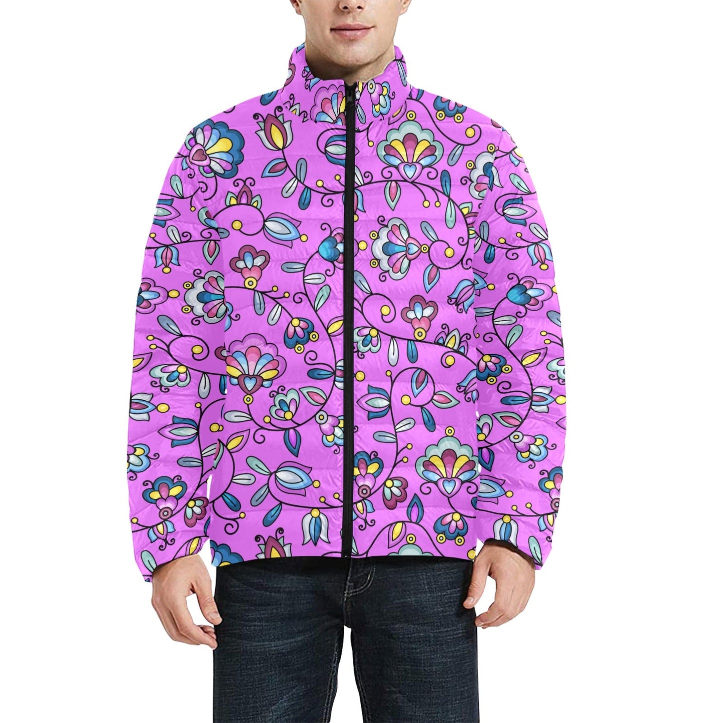 Autumn Bundle Blessing Purple Men's Padded Jacket