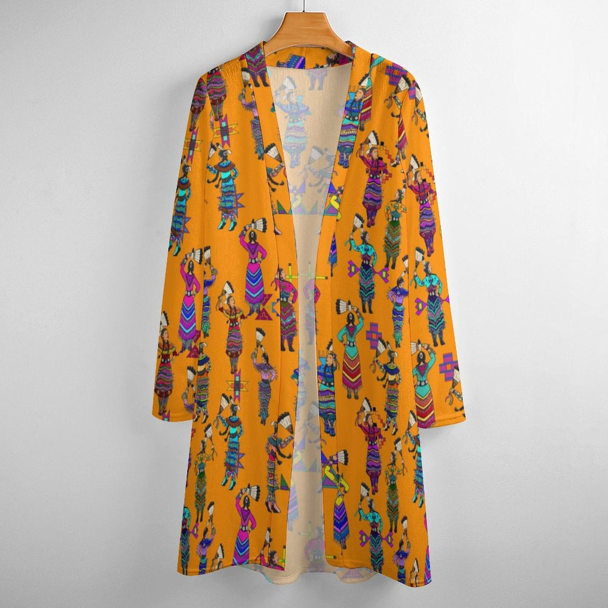 Women's Jingle Dancers Orange Cardigan