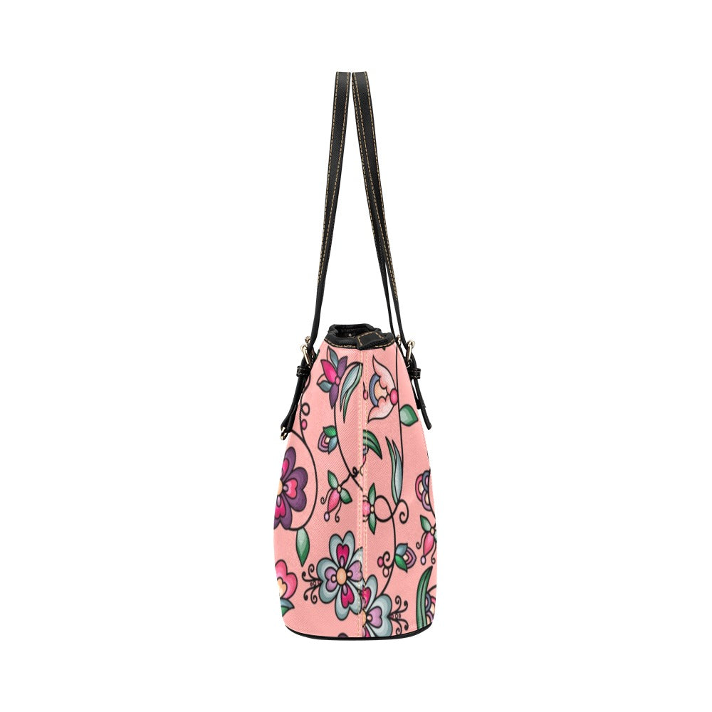 Amber Evening Garland Peach Leather Tote