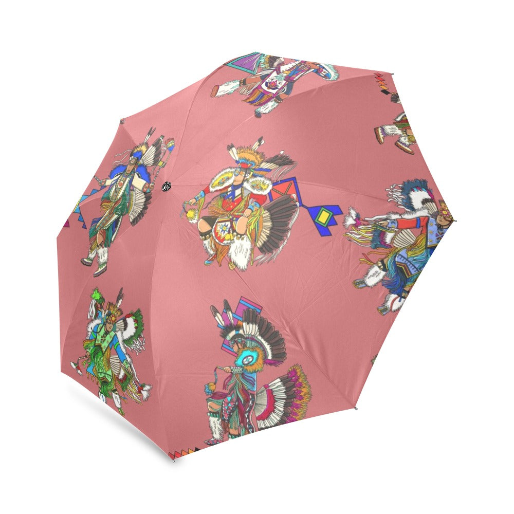 Men's Fancy Dancers Terra Cotta Foldable Umbrella