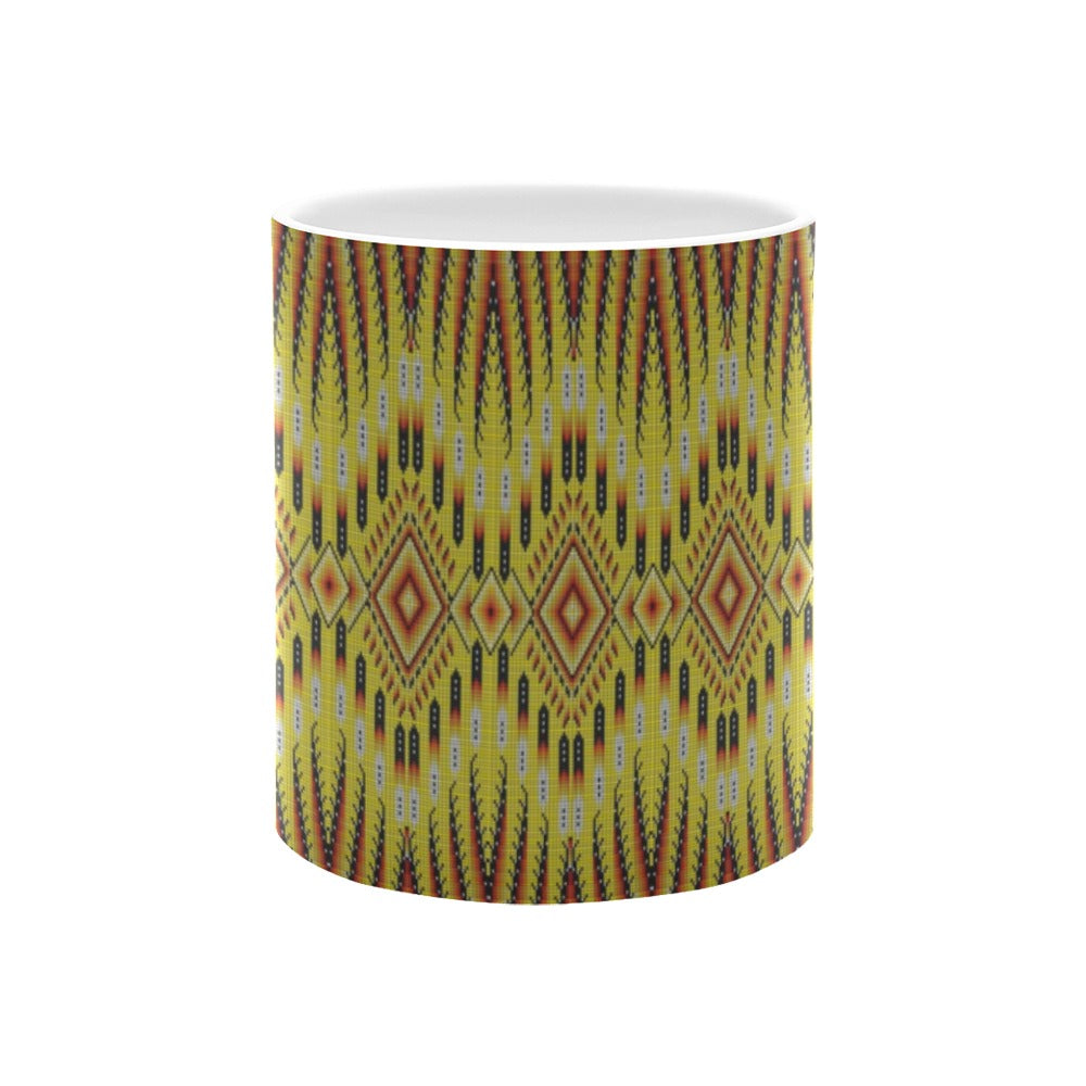 Fire Feather Yellow Mug