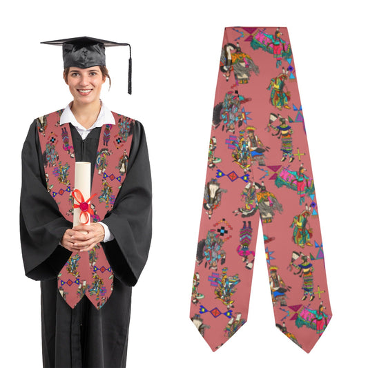 Grand Entry Dancers Terra Cotta Graduation Stole