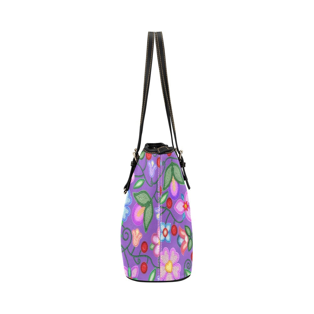 Petal Harmony Lavender Leather Tote
