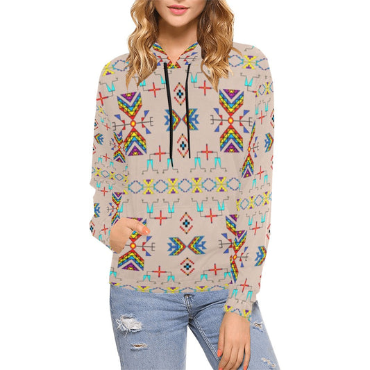Rainy Chief Rainbow Taupe Hoodie for Women