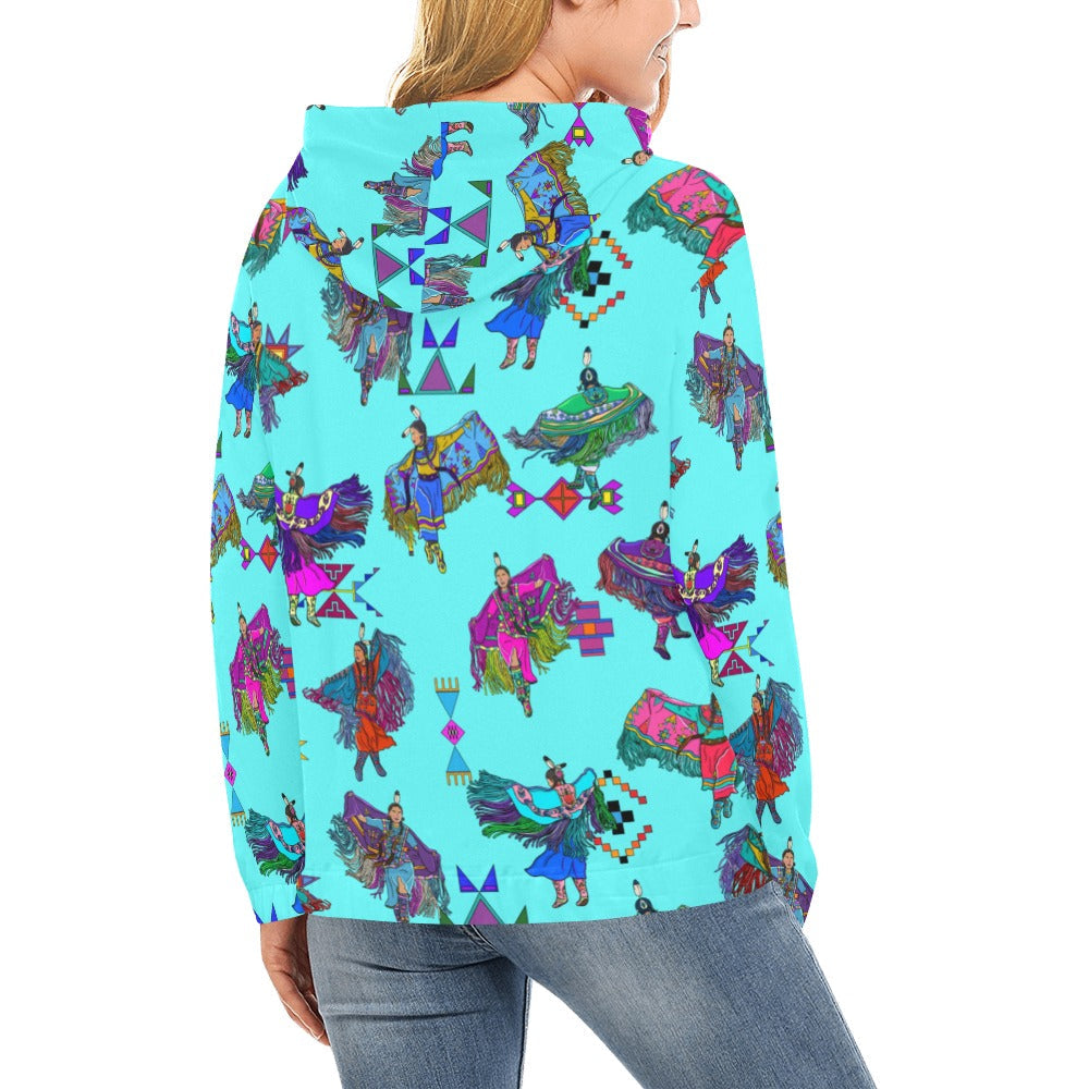 Women's Fancy Dancers Turquoise Hoodie for Women