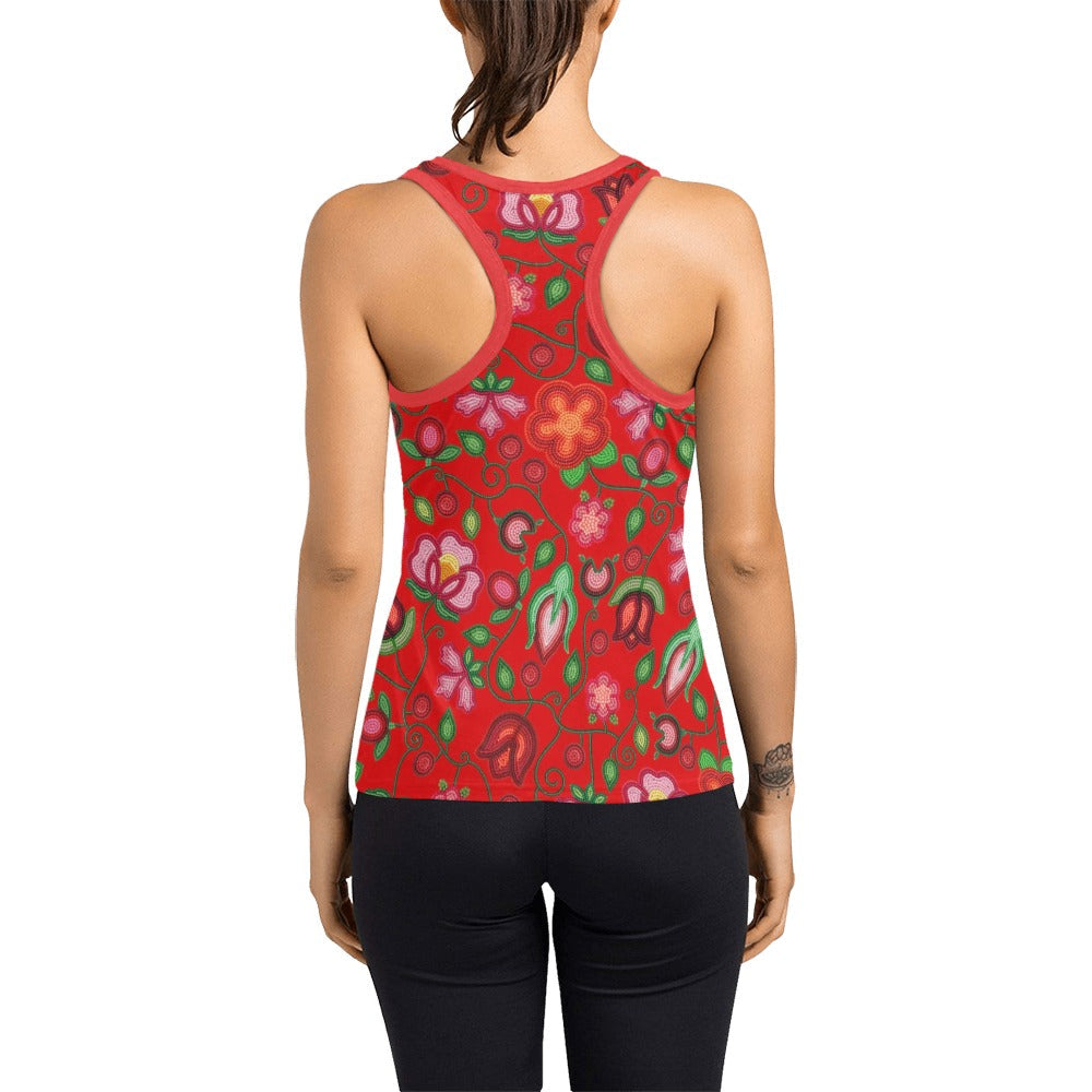 Rose Reverie Red Racerback Tank Top