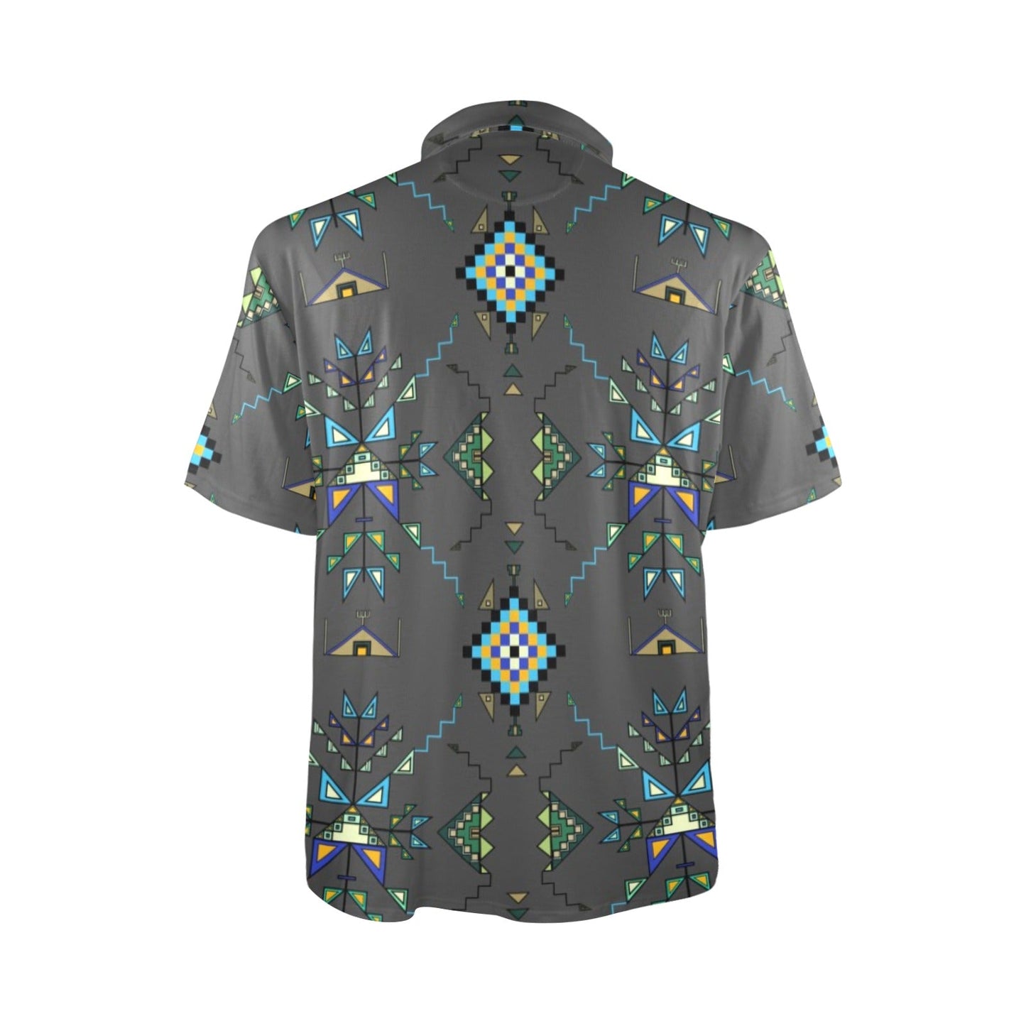 Bear Shield Gray Polo Shirt