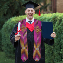 Load image into Gallery viewer, Fire Feather Pink Graduation Stole
