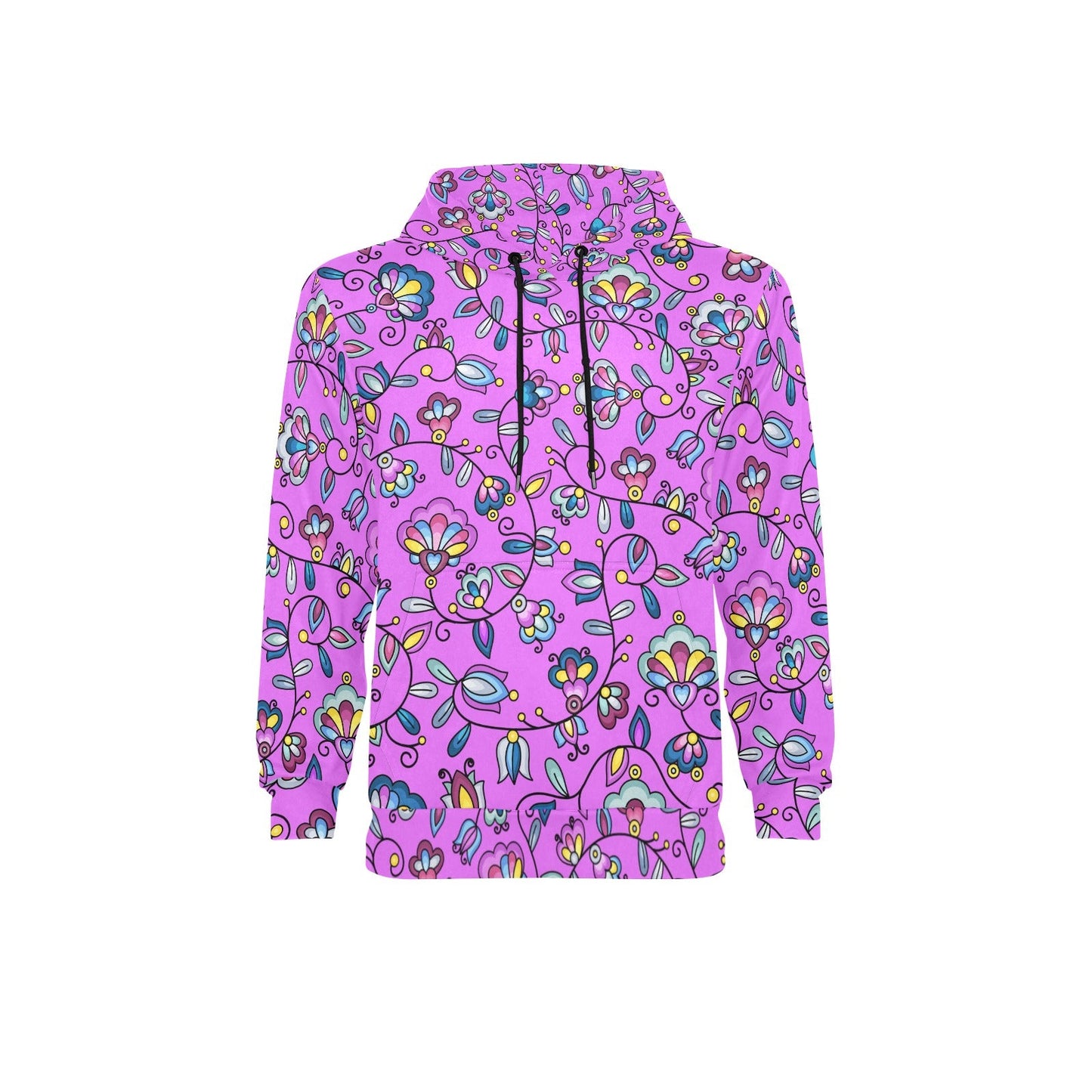 Autumn Bundle Blessing Purple Men's Long Sleeve Fleece Hoodie