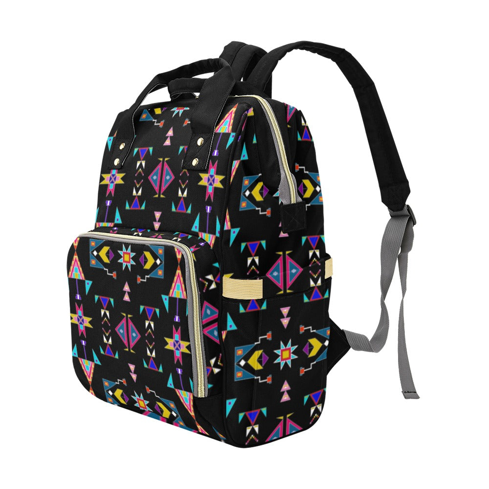 Enemy Territory Black Multi-Function Diaper Backpack