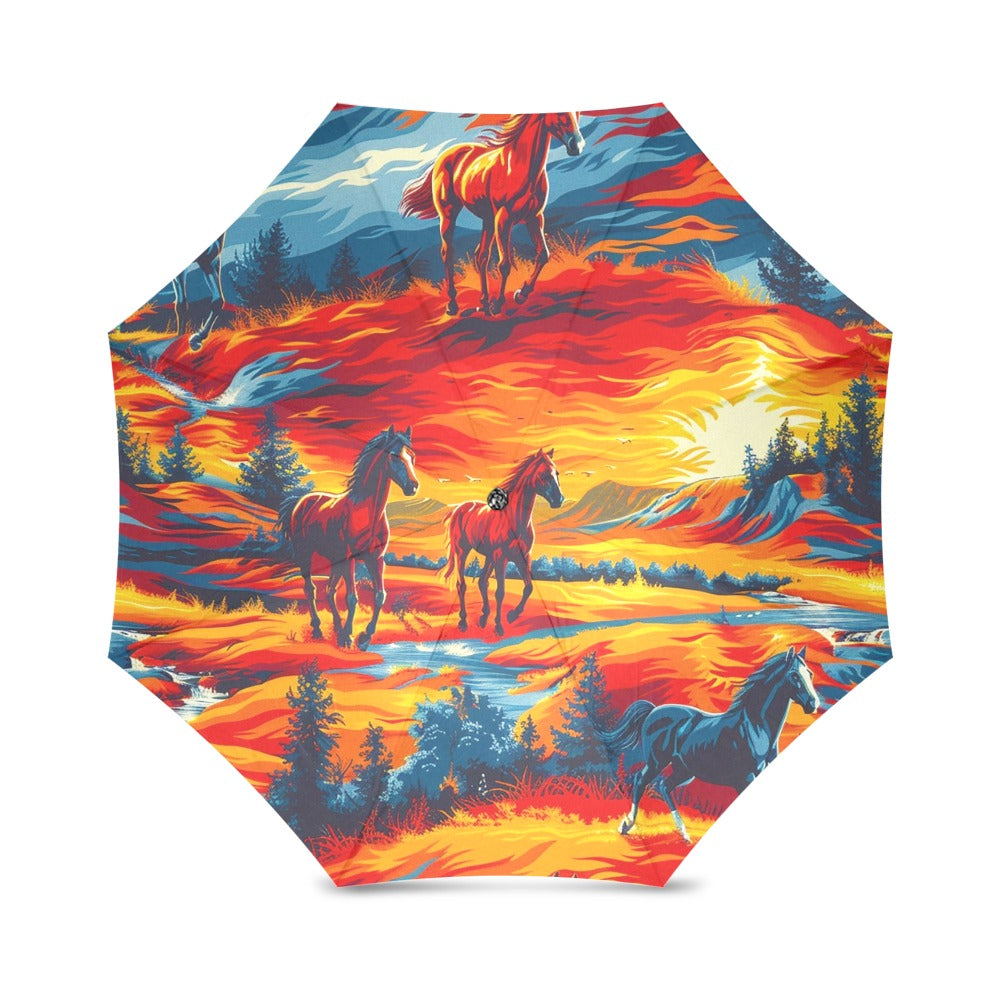 Wild Horses Foldable Umbrella