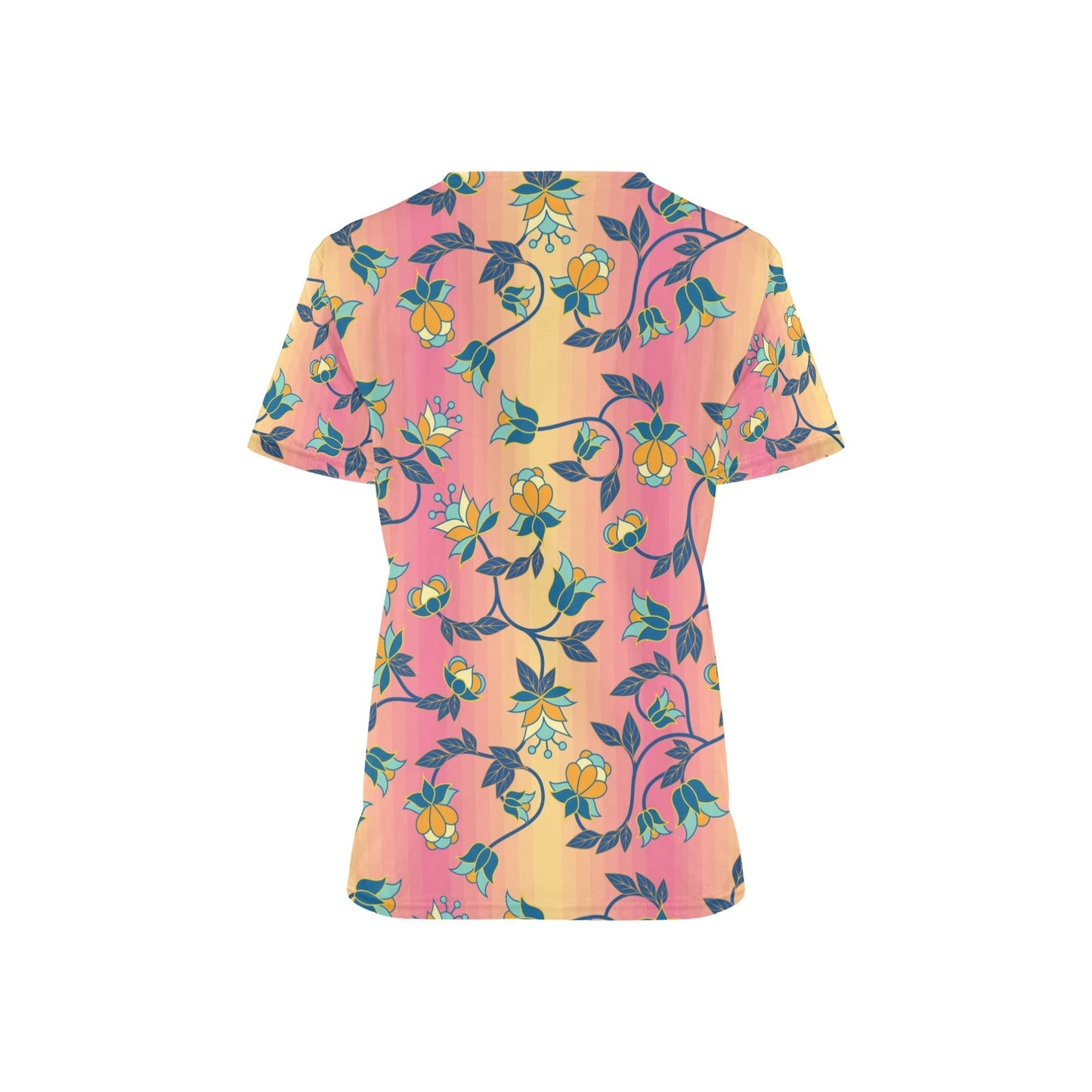 Orange Days Scrub Top
