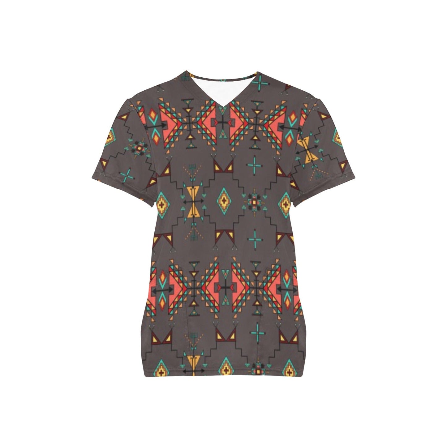 Thunder Flight Gray Scrub Top