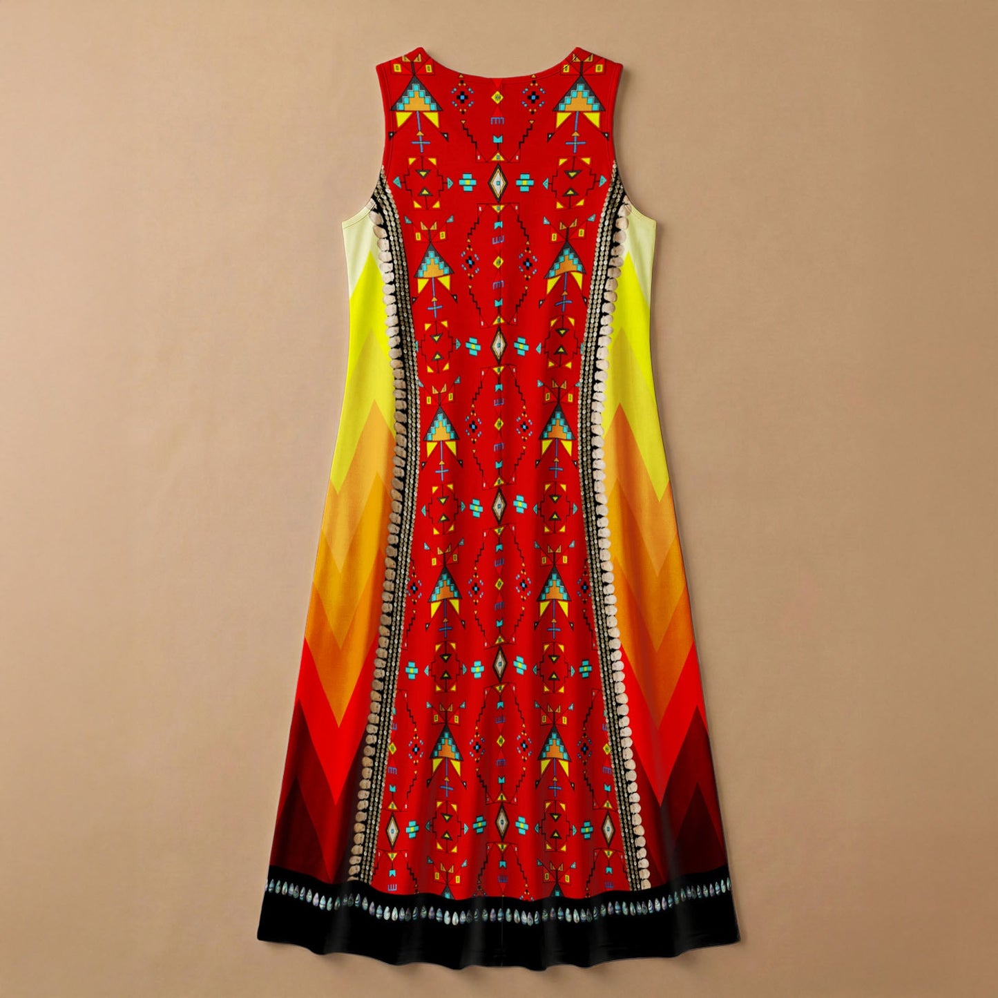 Sentinel of the Plains Red 2 Sleeveless Dress