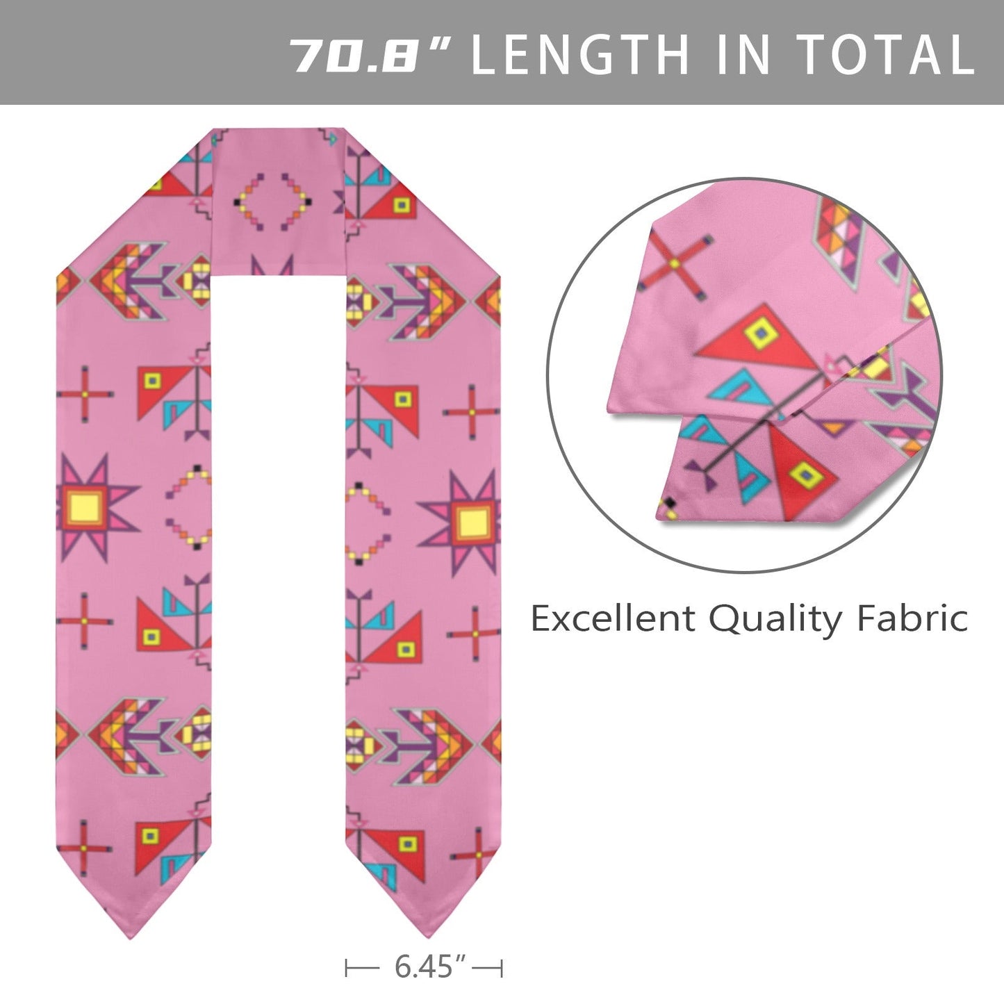 Scattered Generations Pink Graduation Stole