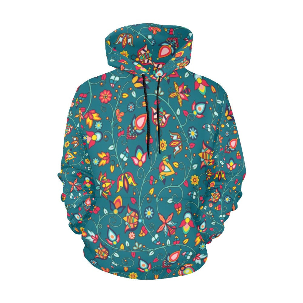 Thorny Path Teal Hoodie for Women