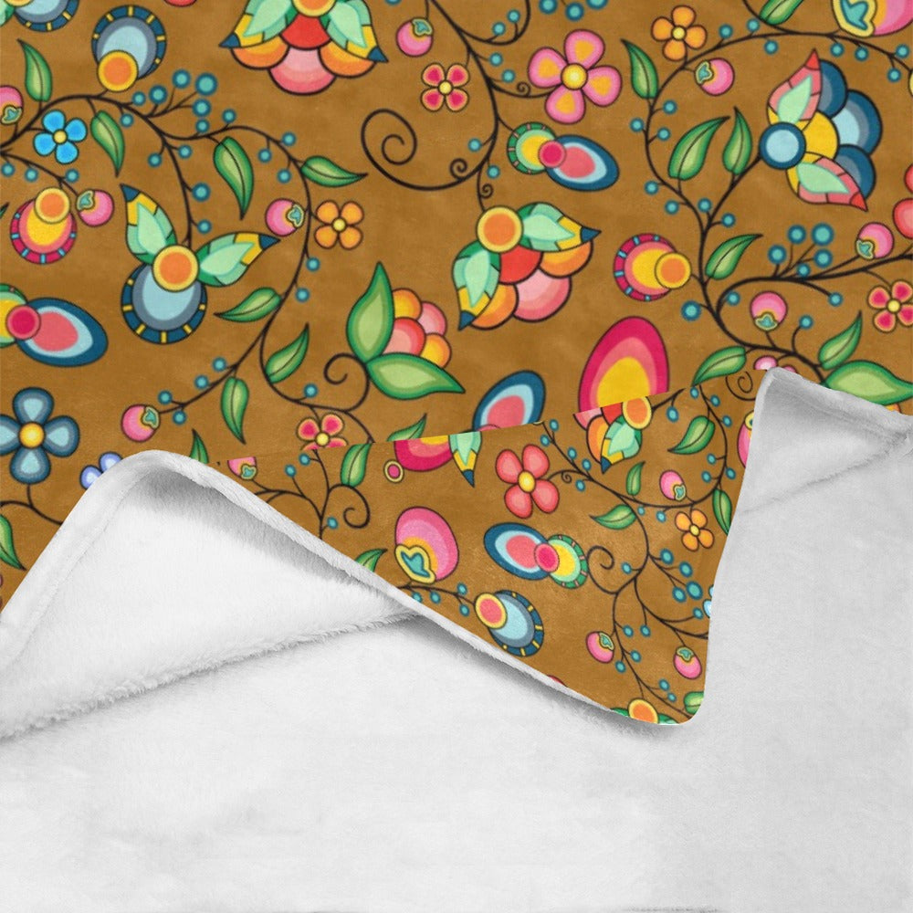 Floral Bounty Fall Leaves X-Large Micro Fleece Blanket