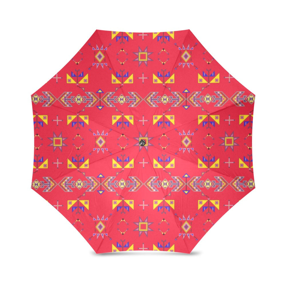 Scattered Generations Red Foldable Umbrella