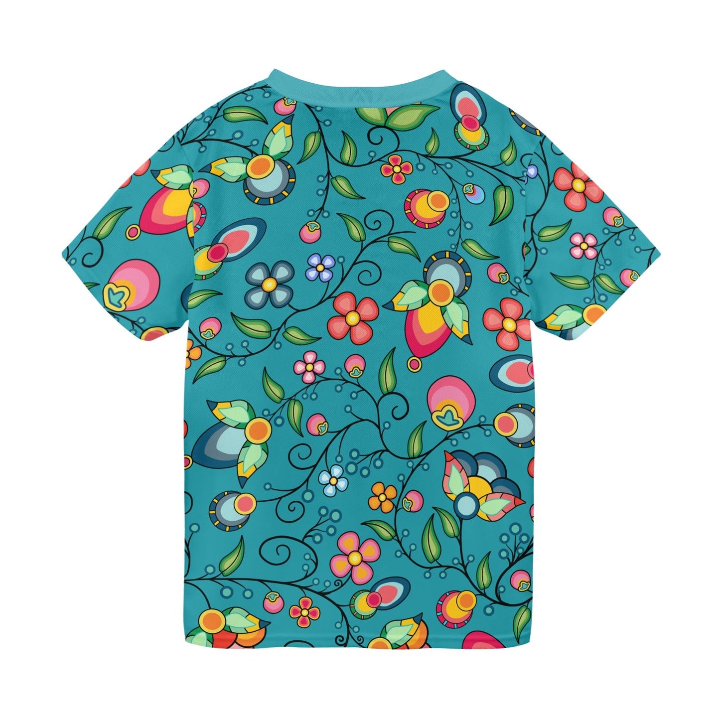Floral Bounty Teal T-shirt for Men