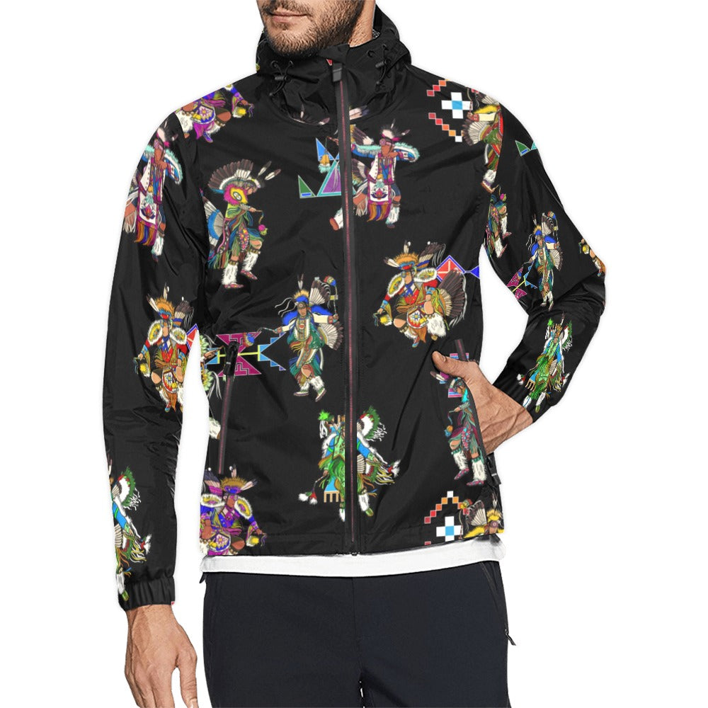 Men's Fancy Dancer Black Men's Windbreaker