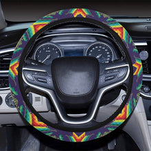 Load image into Gallery viewer, Dreams of Ancestors Indigo Steering Wheel Cover with Elastic Edge
