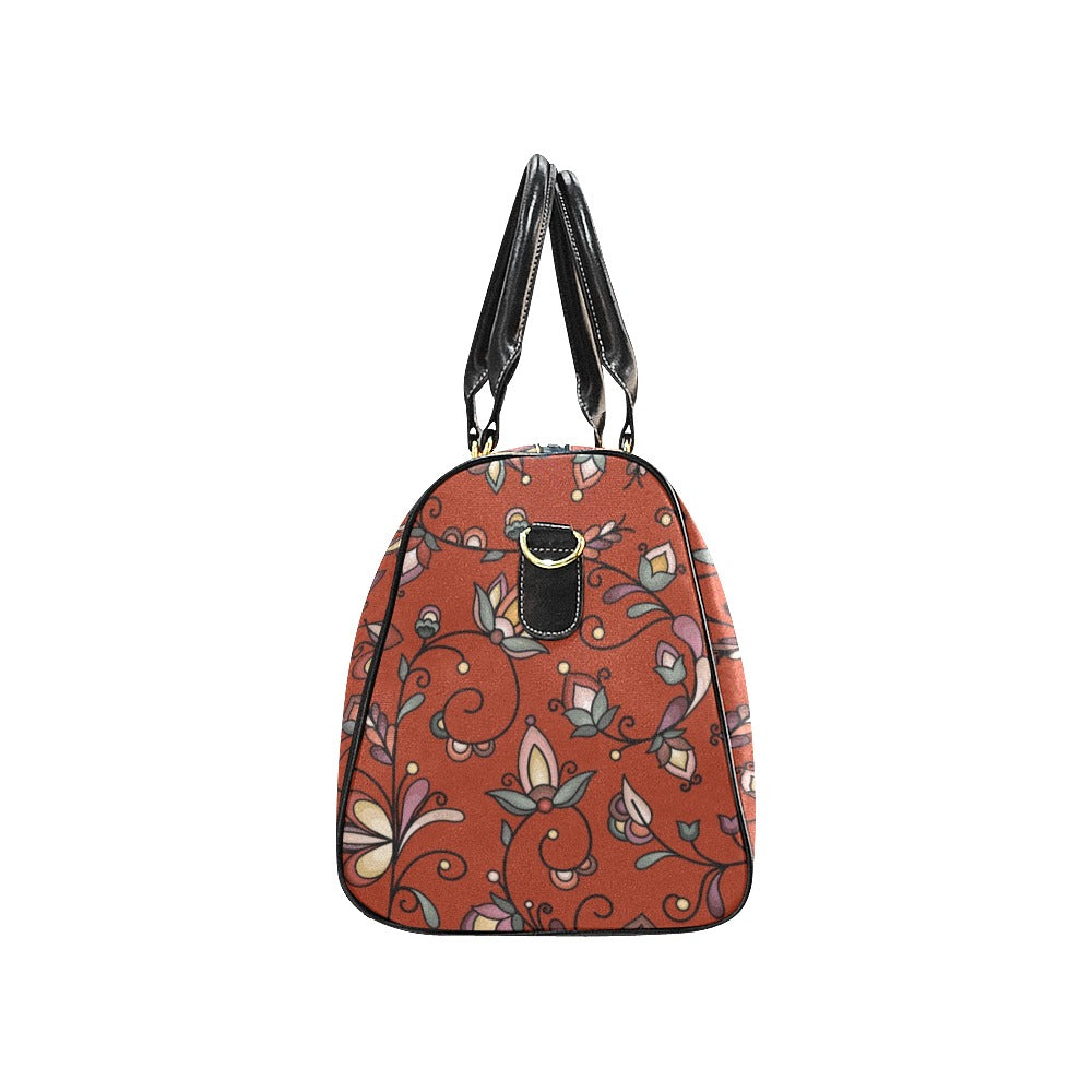 Burnt Sky Petals Red Large Travel Bag