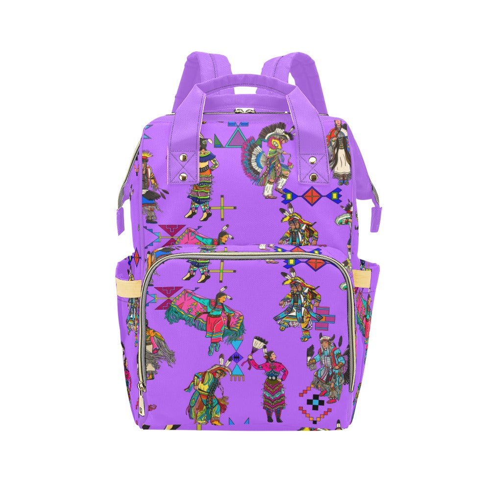 Grand Entry Dancers Purple Multi-Function Diaper Backpack