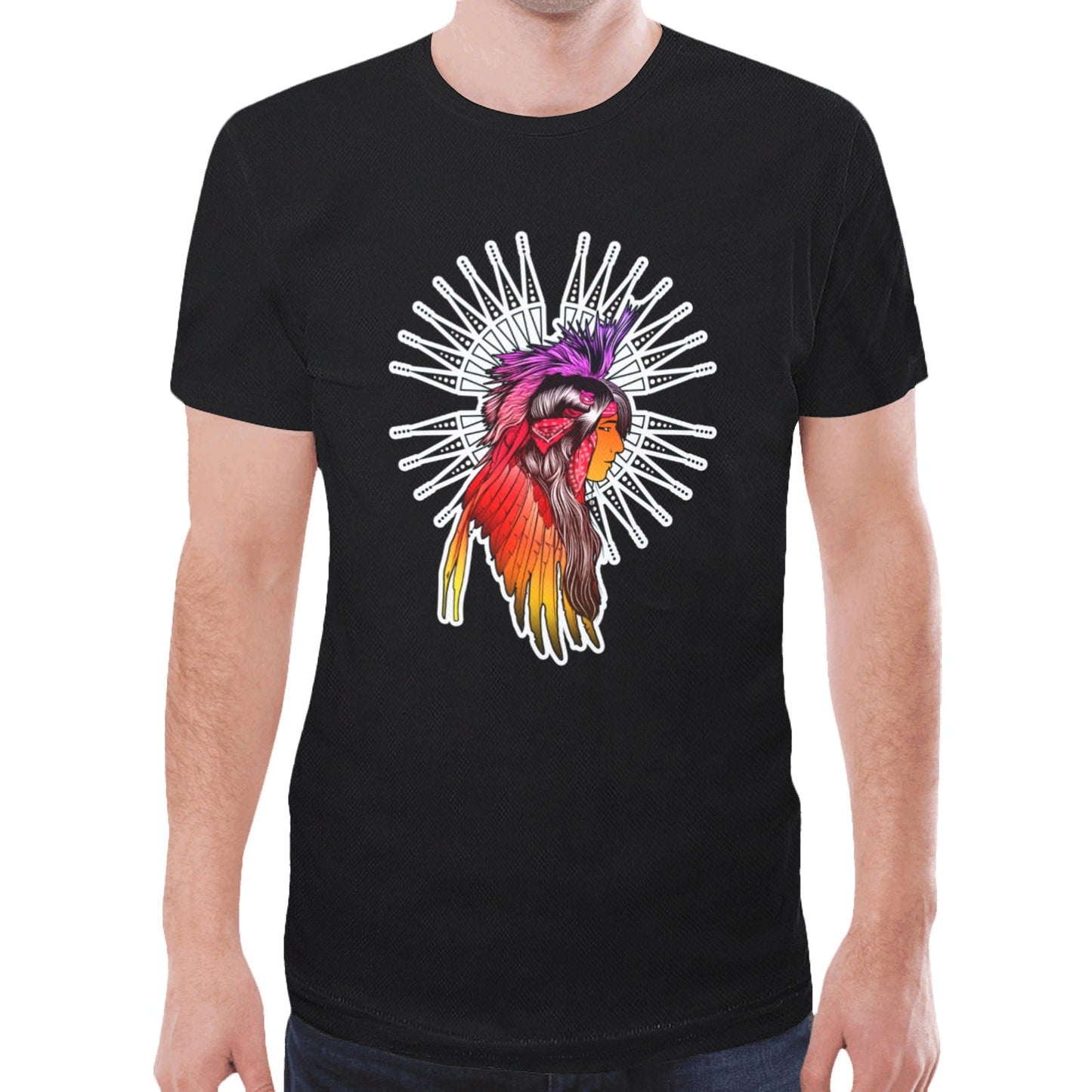 Indigenous Winged Halo Warrior T-shirt