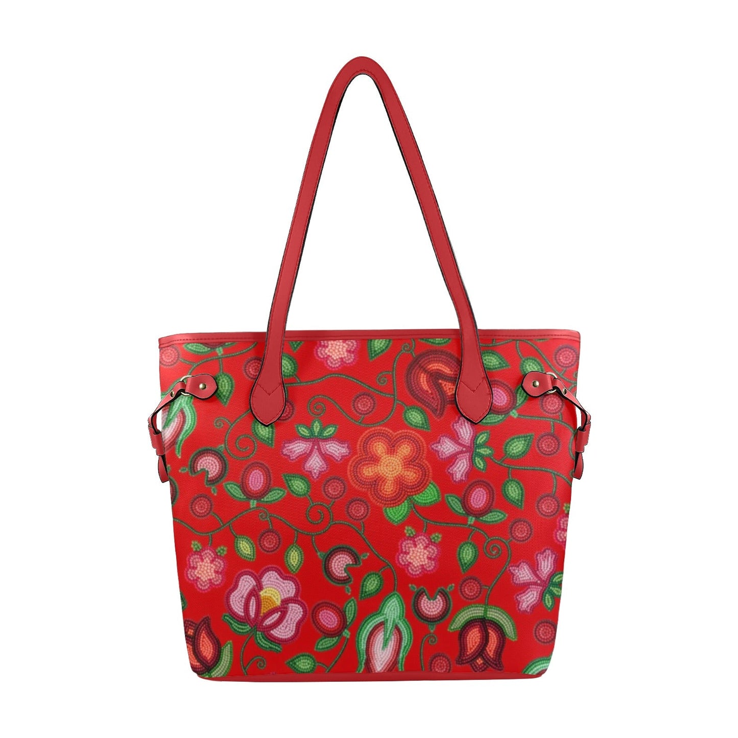 Rose Reverie Red Clover Canvas Tote