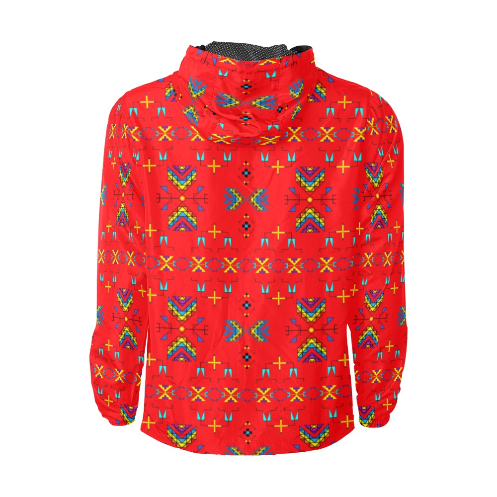 Rainy Chief Rainbow Red Men's Windbreaker