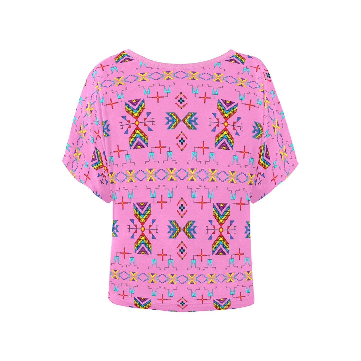 Rainy Chief Rainbow Blush Women's Batwing-Sleeved Blouse T shirt