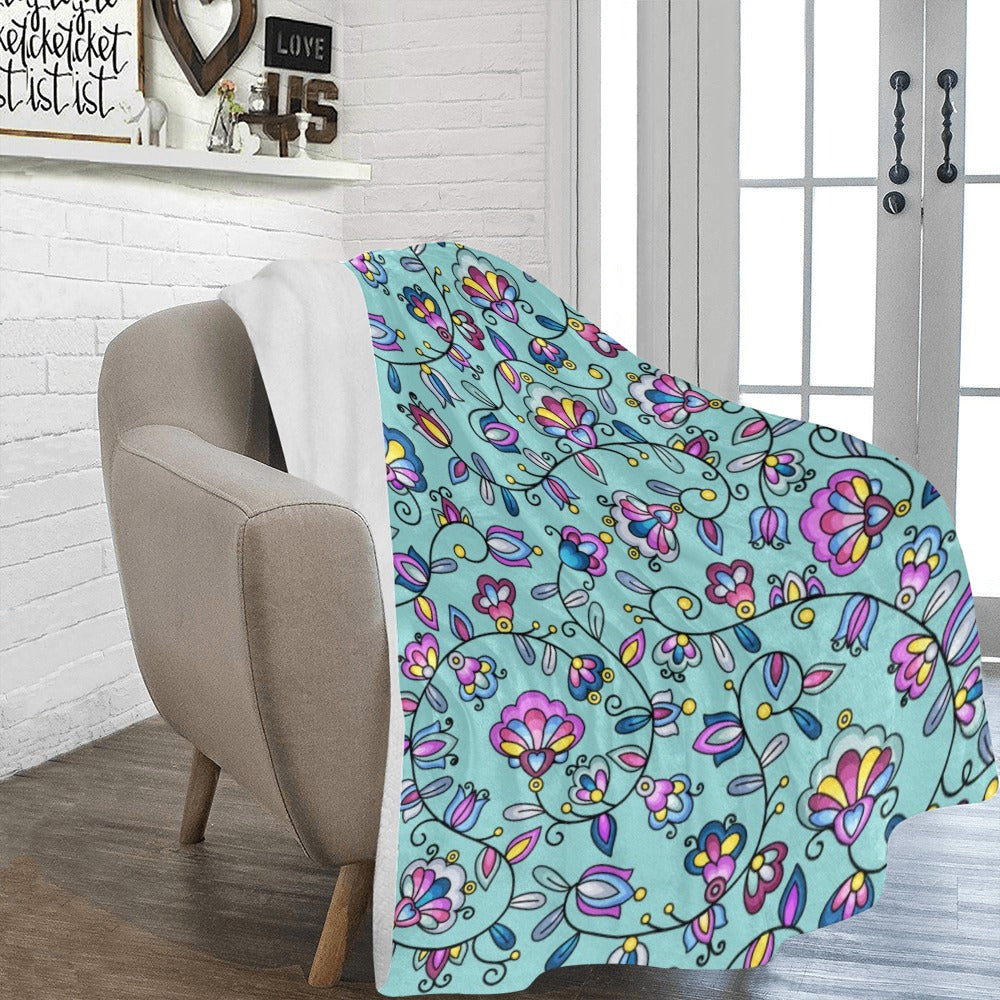 Autumn Bundle Blessing Turquoise X-Large Micro Fleece Blanket