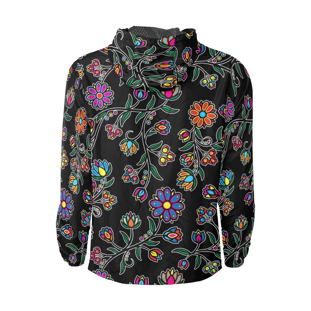 Cosmic Whisper Black Men's Windbreaker