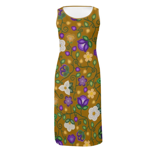 Midnight Moss Bloom Toffee Phaedra Dress
