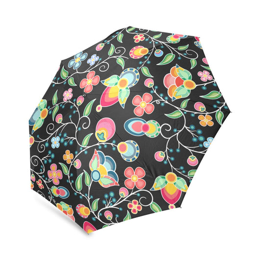 Floral Bounty Black Foldable Umbrella