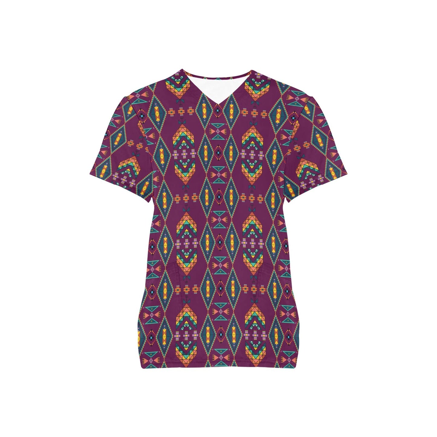 Travois Tipi Berry Scrub Top